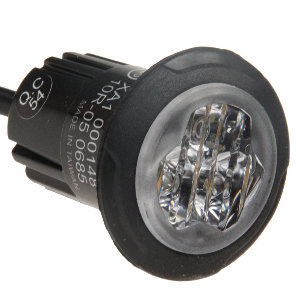 LED-Blitzer Ein- und Aufbau - Amber - 3 helle LEDs - Stoßstangenmontage