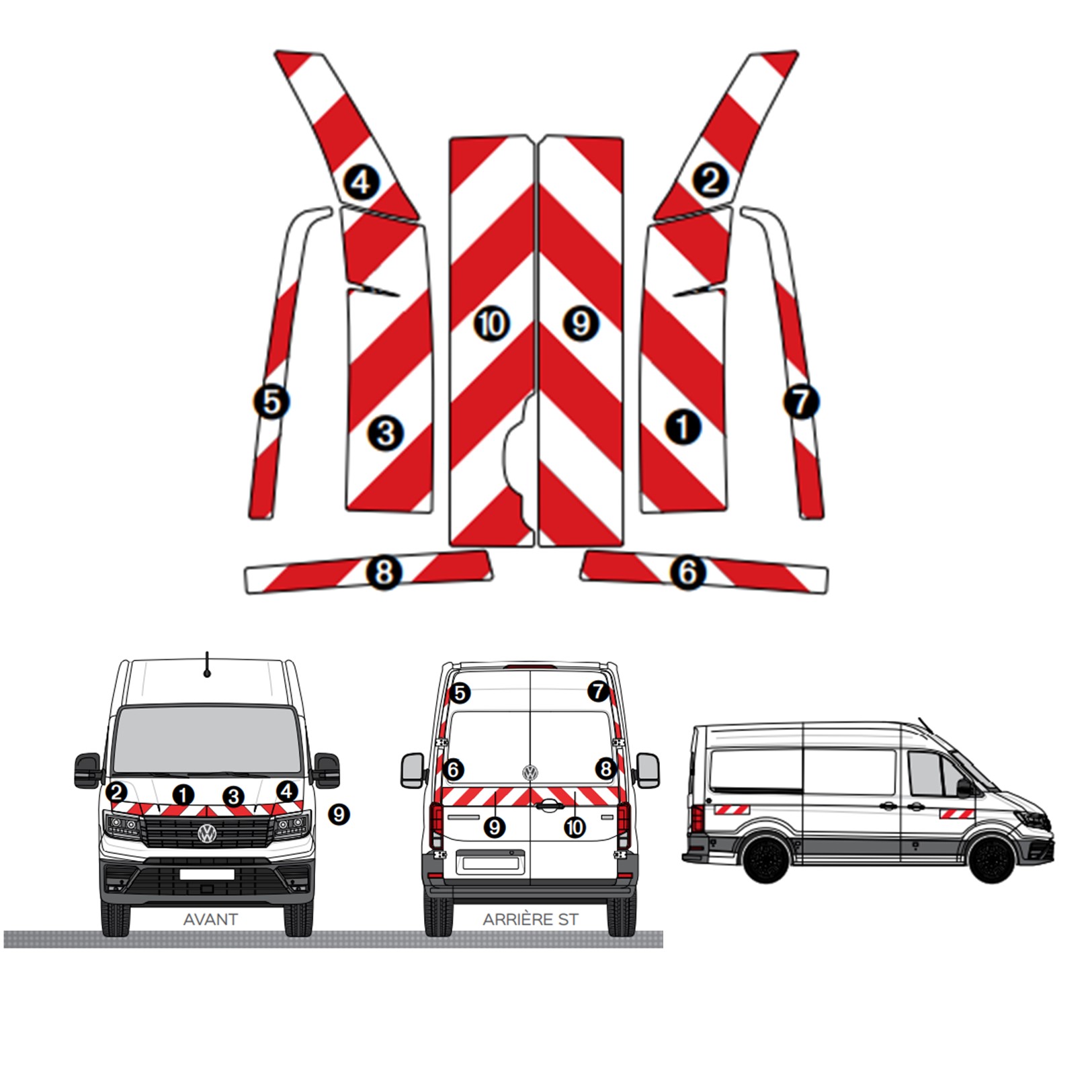 Kit de balisage pour Volkswagen Crafter