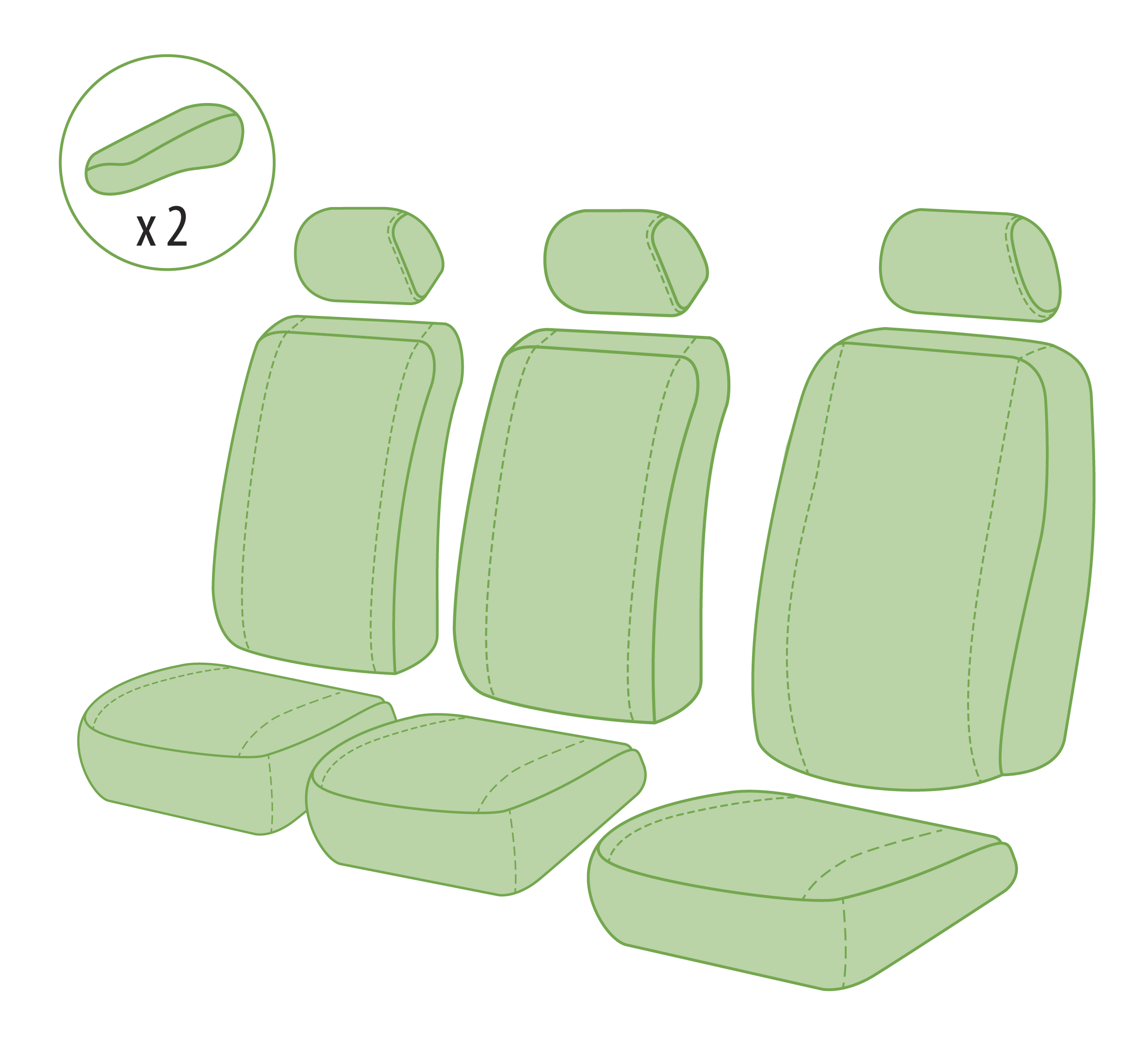 DCT)EXCLUSIVE Komplett Set Autositzbezüge Sitzbezüge Schonbezüge